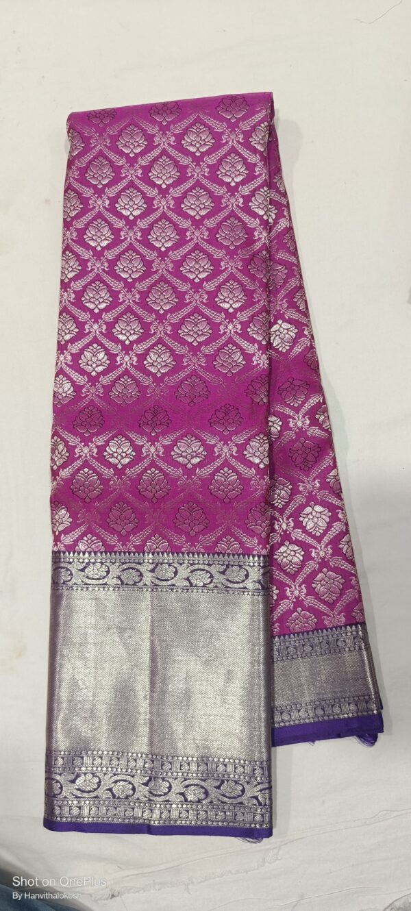 KANJEEVARAM PURE SILK BEAUTIFUL PINK SHADE SAREES - Image 2