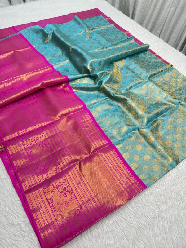 KANJEEVARAM EXCLUSIVE PURE PATTU DESIGNER LEHENGAS - Image 4